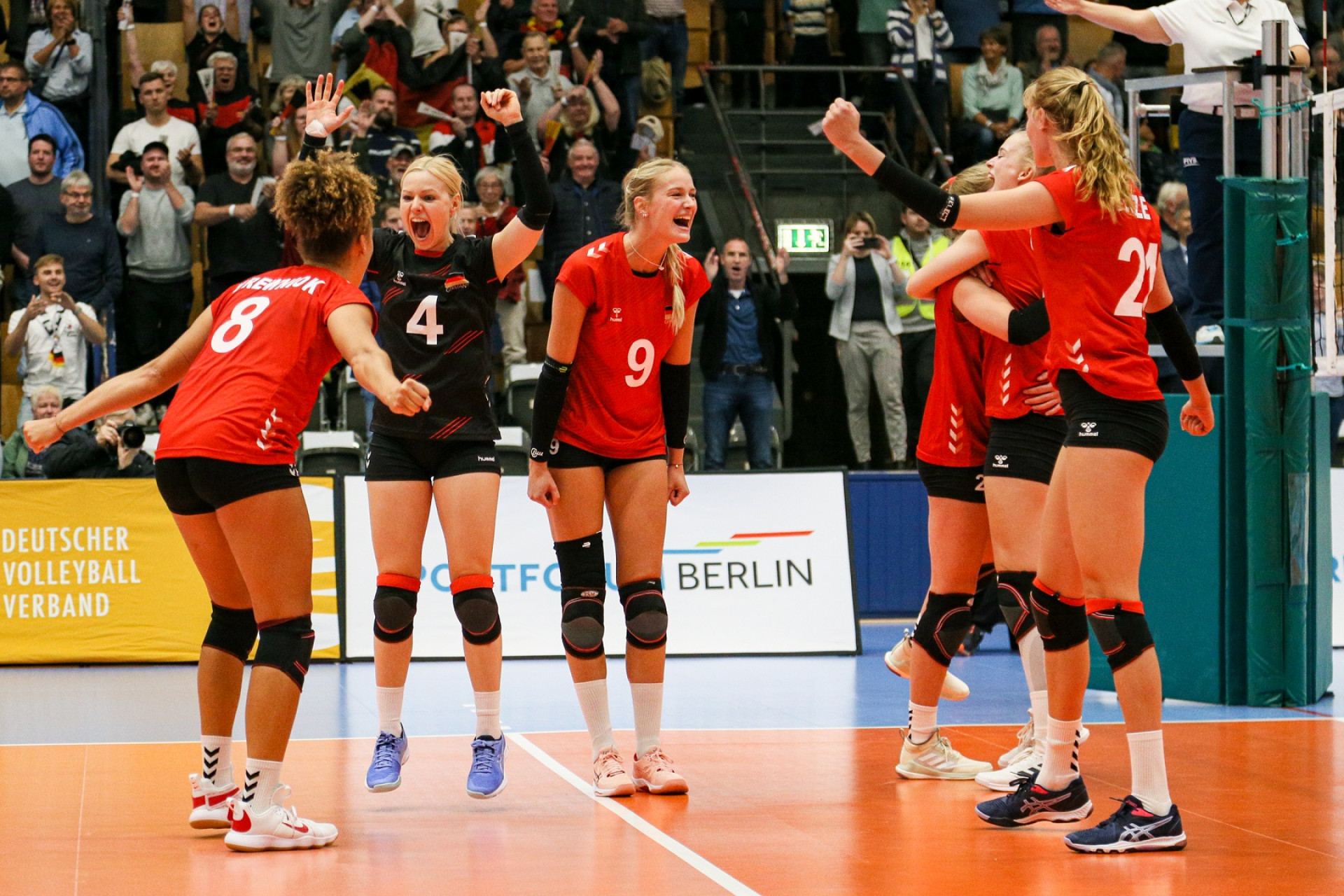 So möchte die Volleyball-Nationalmannschaft der Frauen auch bei der Weltmeisterschaft jubeln. (Foto: Frank Ziegenrücker)